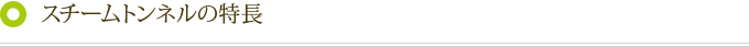スチームトンネルの特長